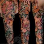 Tattoos - Fancy goldfish and lotus blossom sleeve spread - 115557